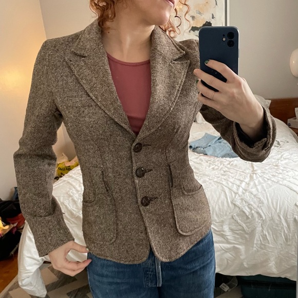 3 for 20$🌼 Brown Tweed Blazer - Picture 2 of 10